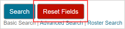The Reset Fields button in Procotr Tools is after the Search button.